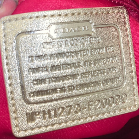 Coach Poppy Applique Shoulder Bag Pocket Tote F20099 Rare Limited Edition - Picture 5 of 6